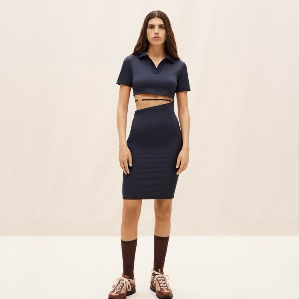 [Authentic] Nike x Jacquemus La Robe Polo Dress in Navy Blue - Size Large